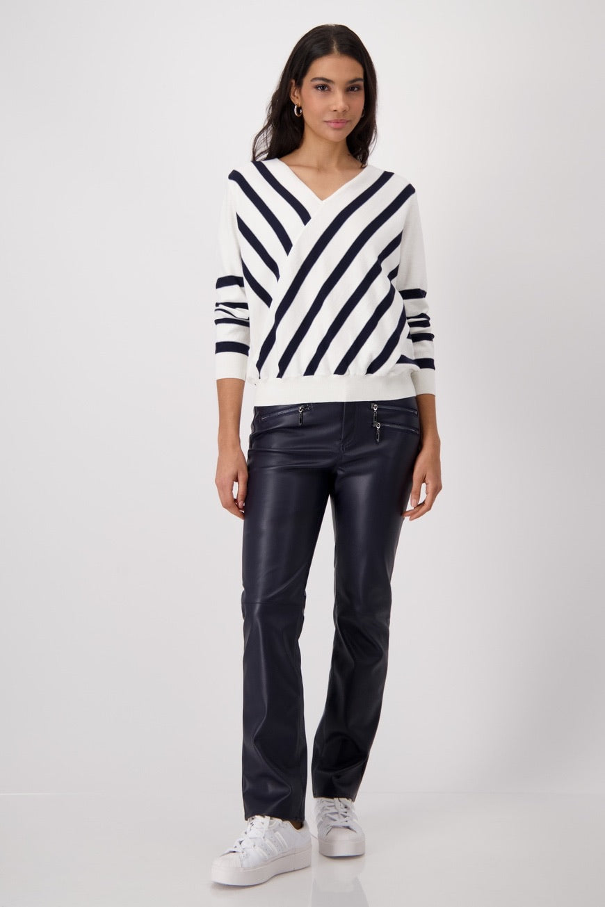 Striped knitted sweater