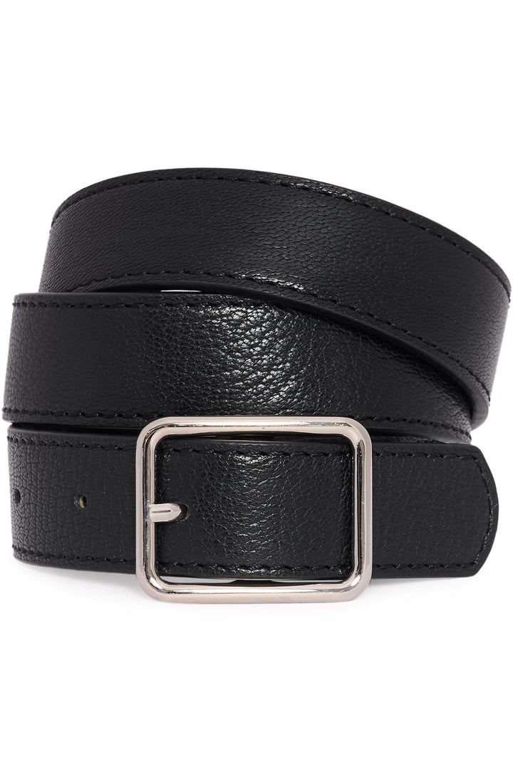 Ceinture Cicce fine à boucle rectangulaire vue de face pour femme Part Two