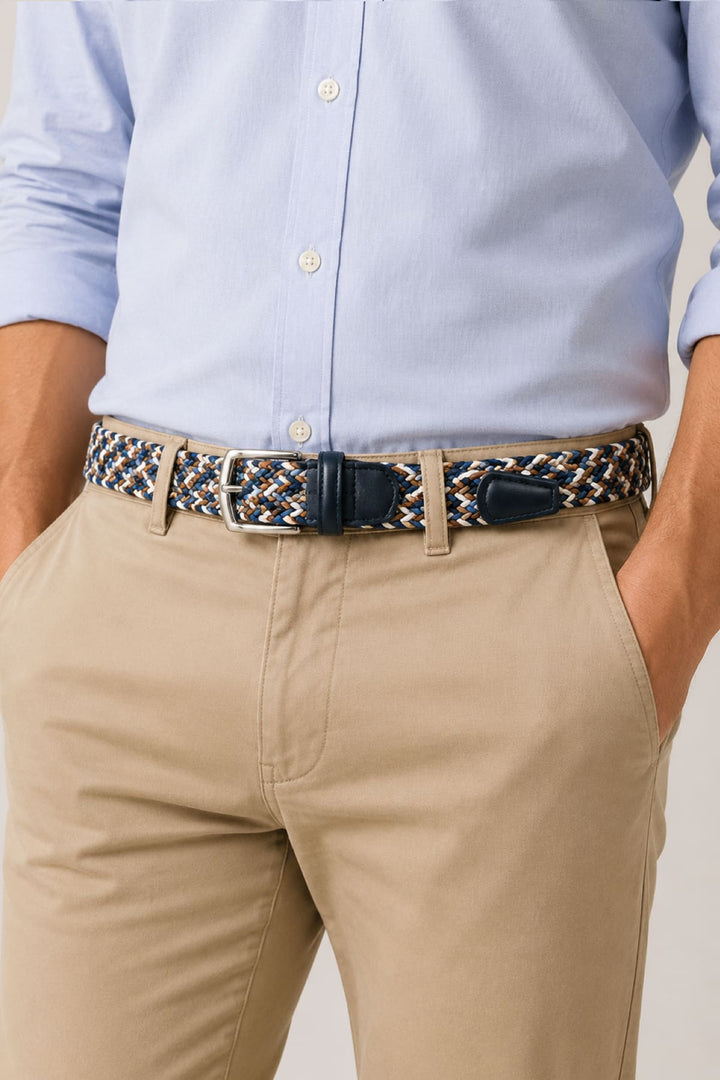 Vue détaillée ceinture tressée extensible Anderson&