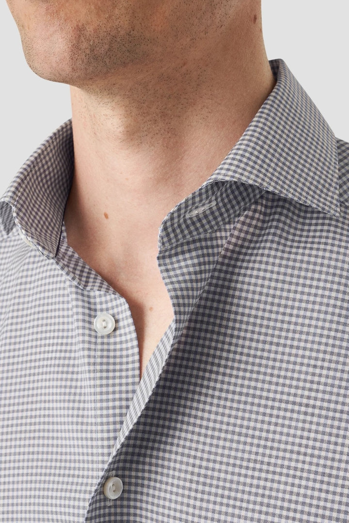 Micro-Check Merino Wool Shirt