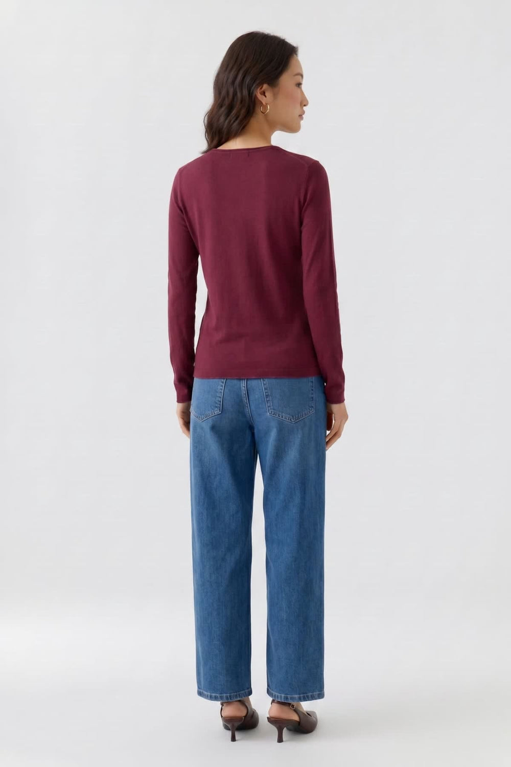 Chandail à manches longues en modal pour femme Oui