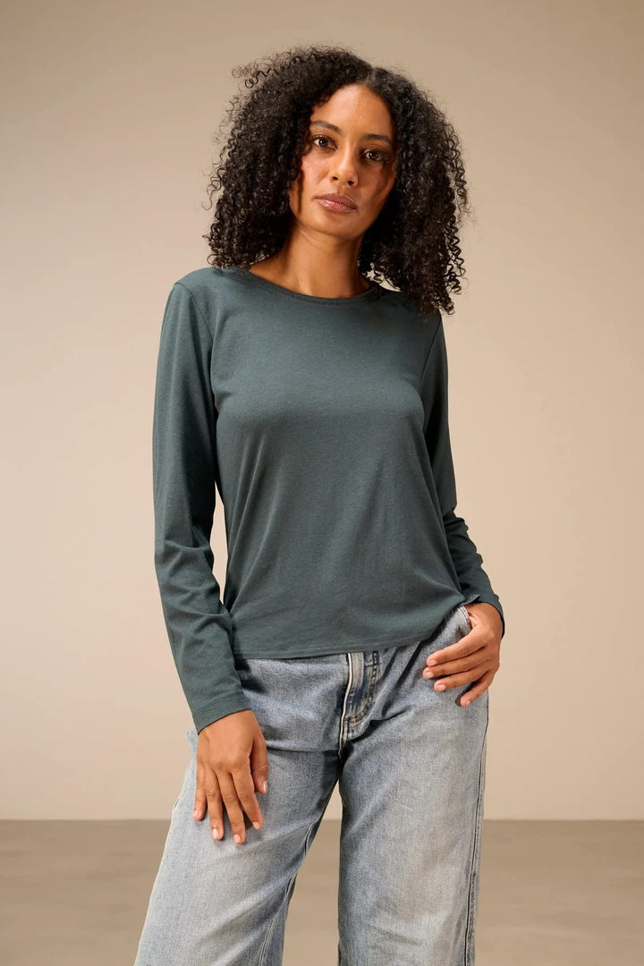 Chandail à manches longues et encolure délicate pour femme Nile