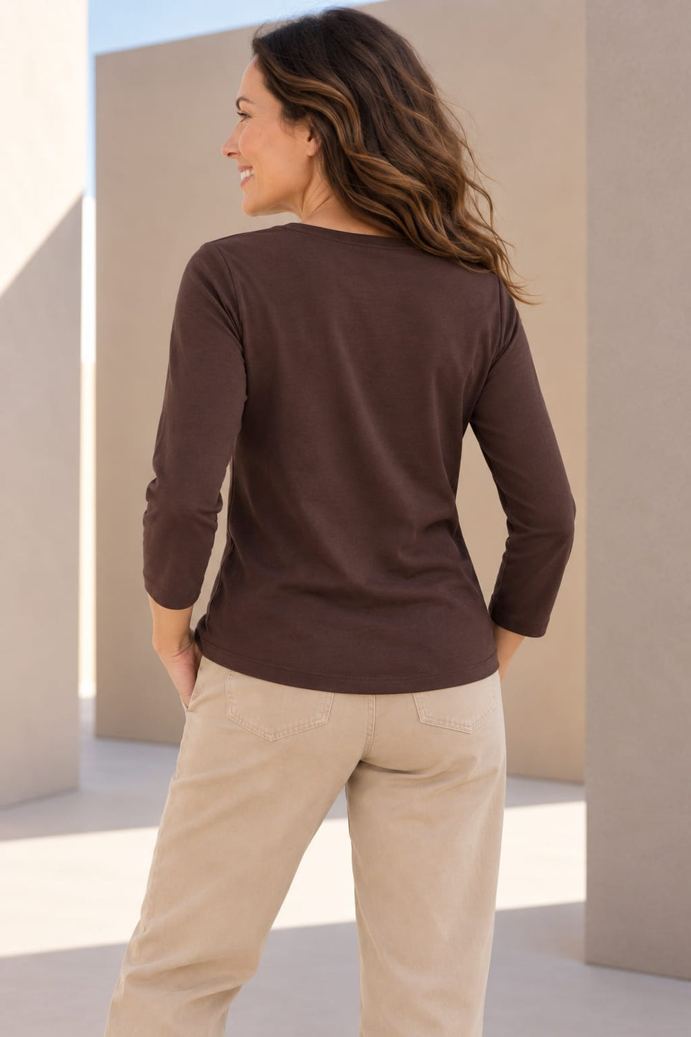 Chandail à manches trois-quarts avec motif graphique pour femme kennys