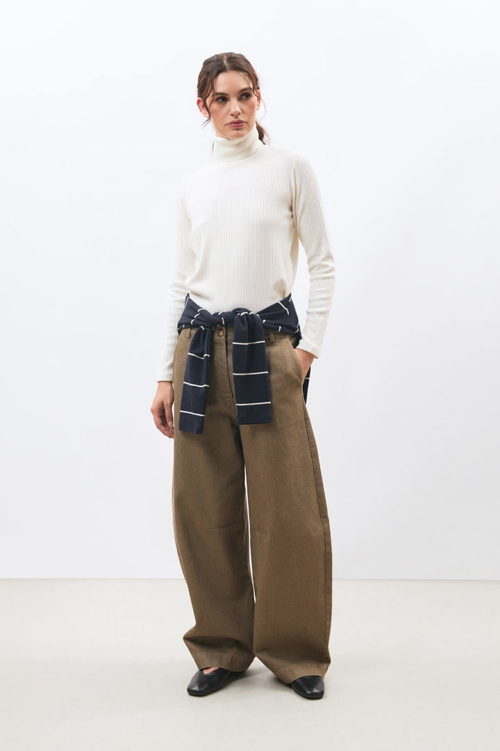 Women’s Caren ribbed turtleneck sweater, front view Humility