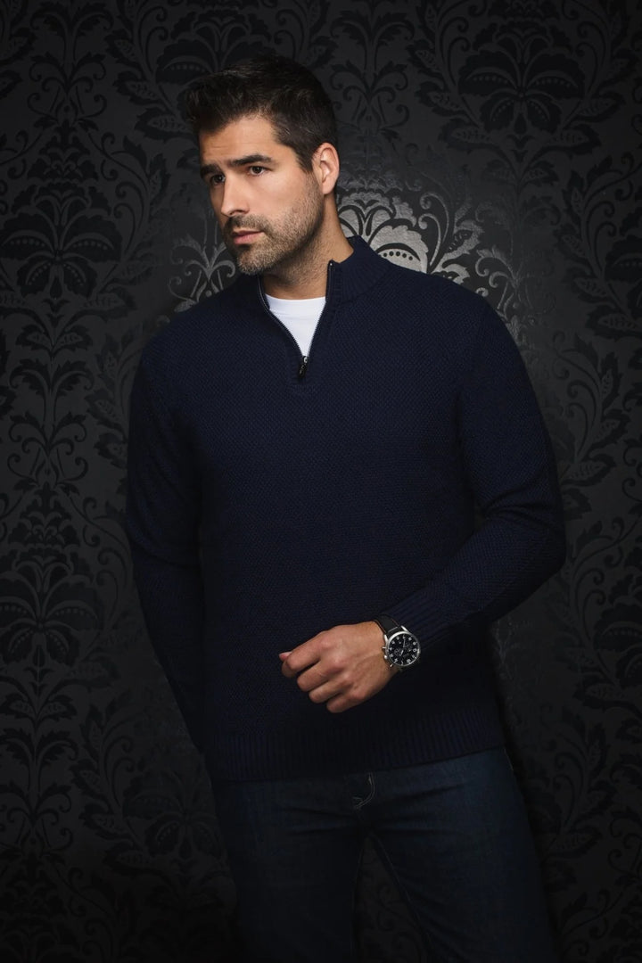 Merino Wool Half-Zip Sweater