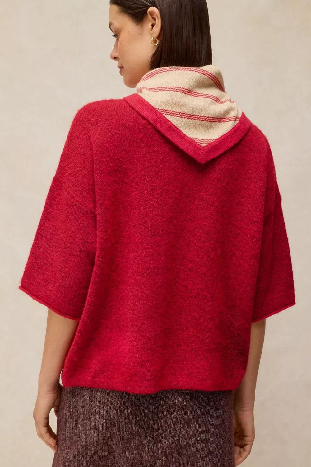 Chandail en tricot à manches courtes pour femme White Stuff