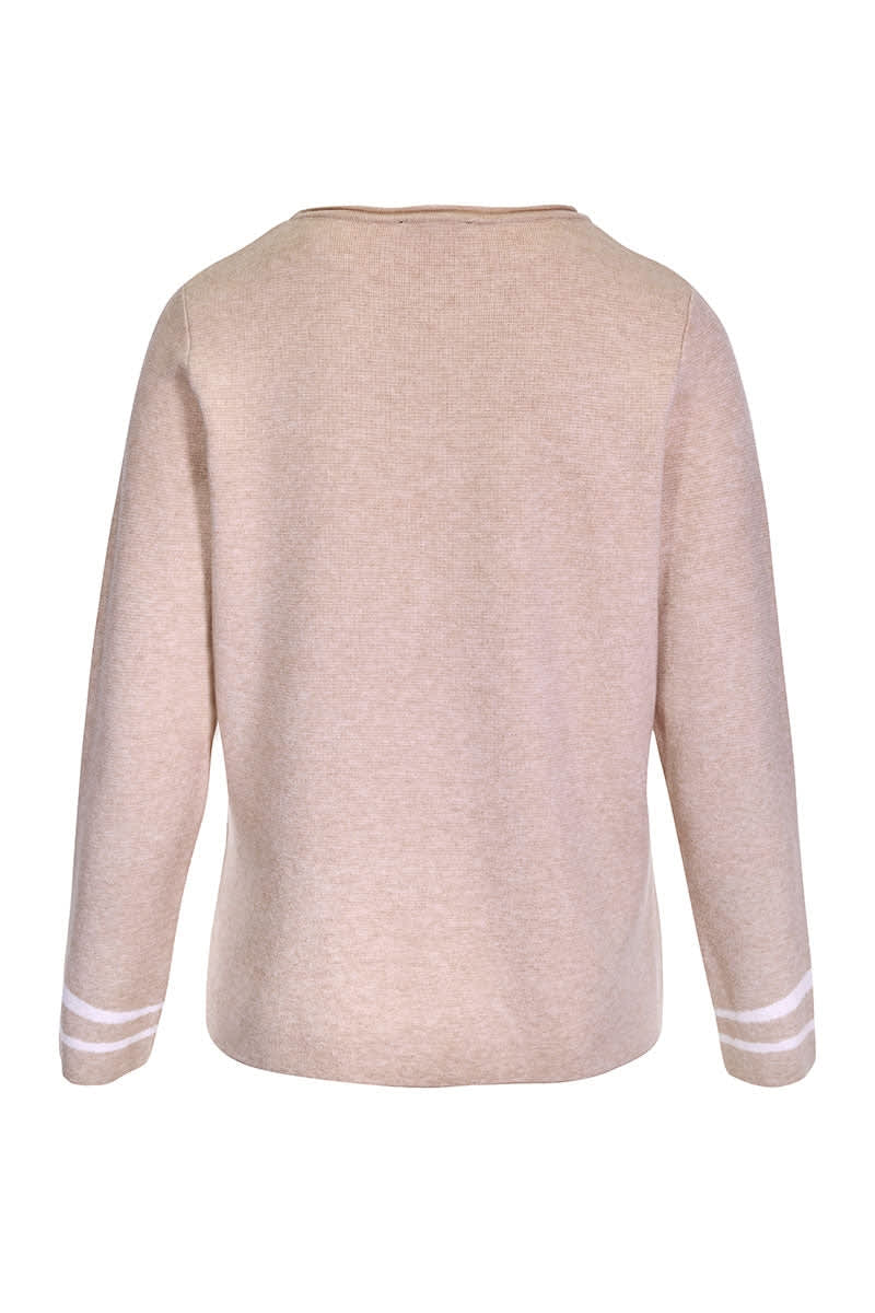 Chandail en tricot à motif abstrait vue de face pour femme kennys