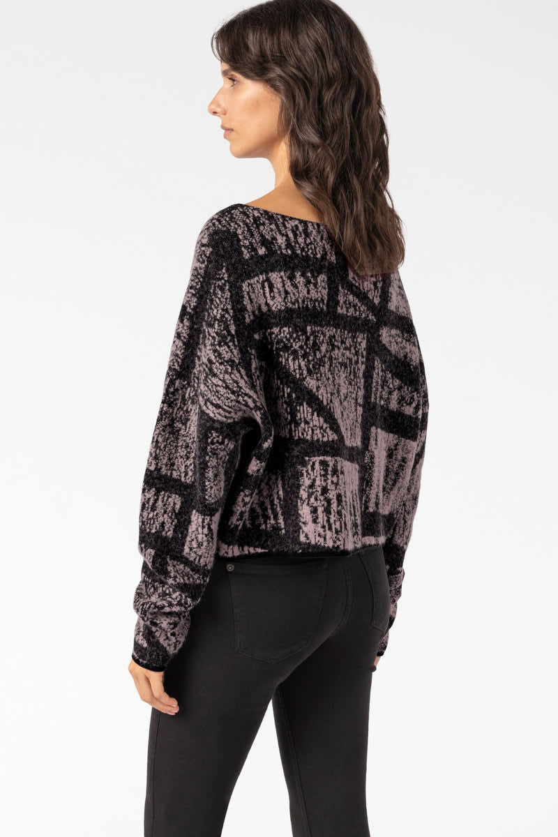 Women's graphic pattern knit sweater, Sarah Pacini