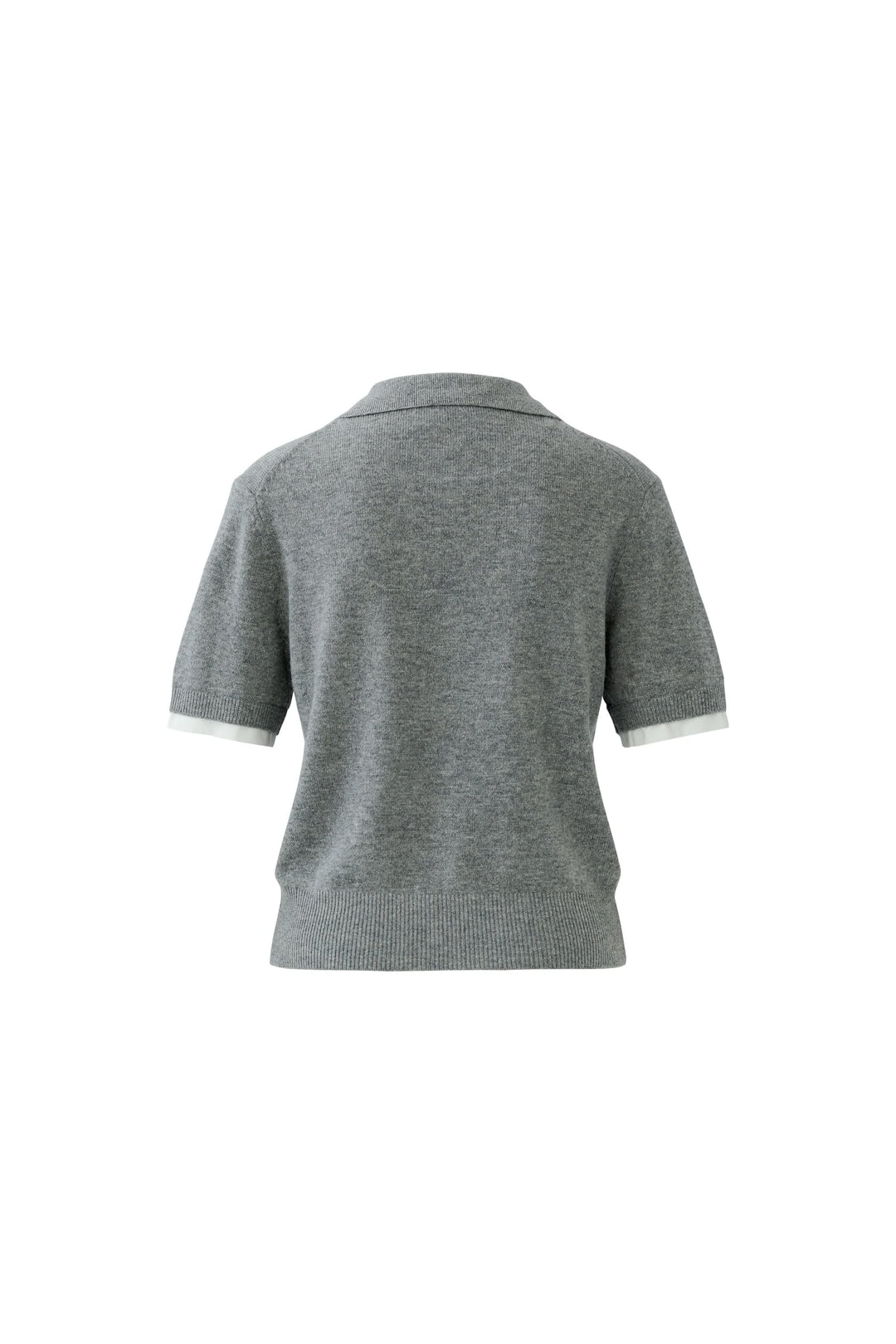 Chandail en tricot à col polo effet superposé pour femme Oui