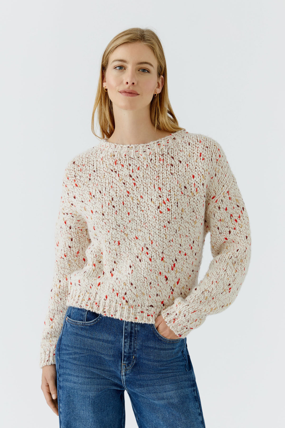 Speckled knit sweater for women Oui