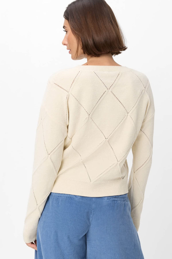 Chandail en maille à motif losanges vue de face pour femme Brax