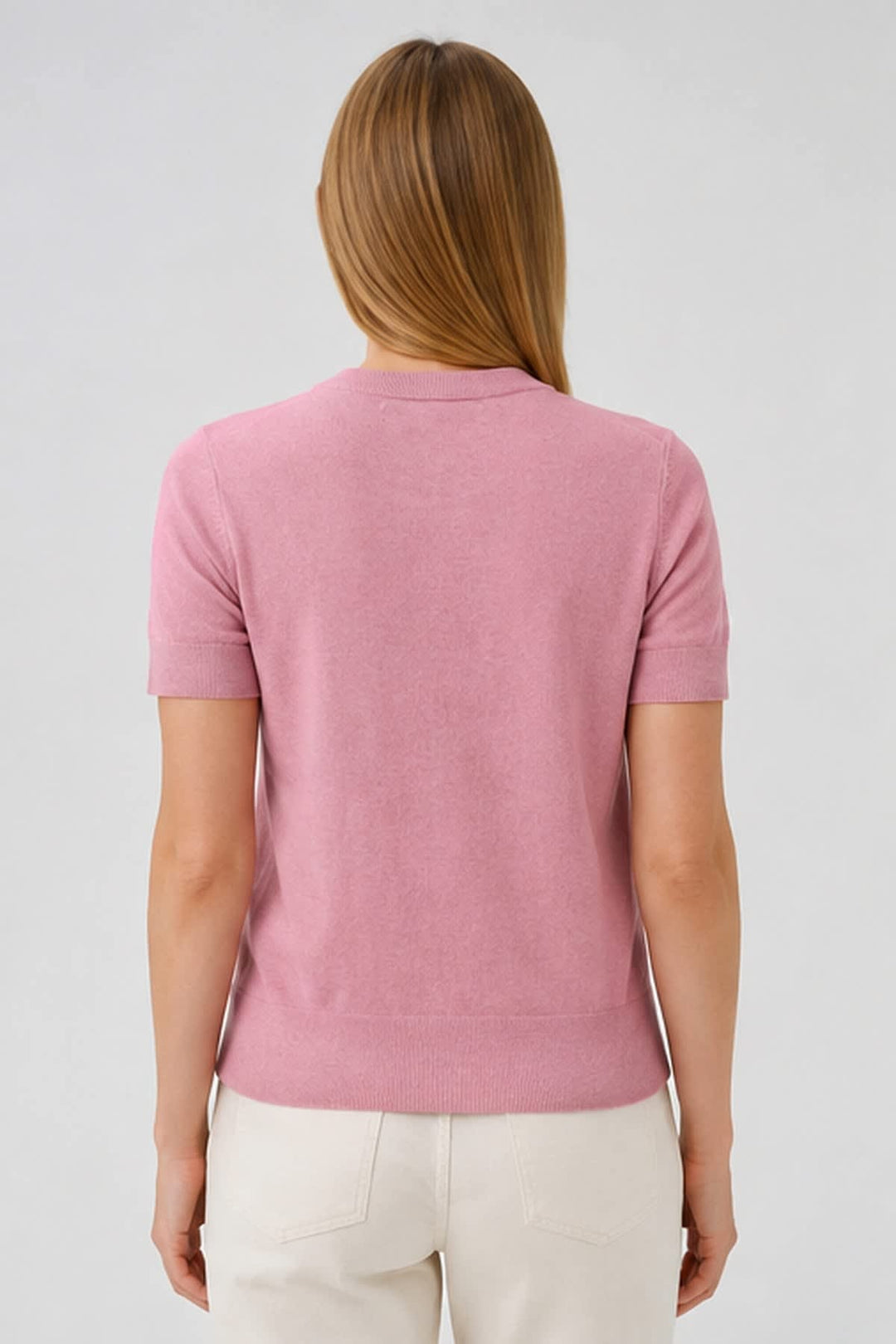 Front view of the KELLSIE short-sleeve sweater for women Inwear