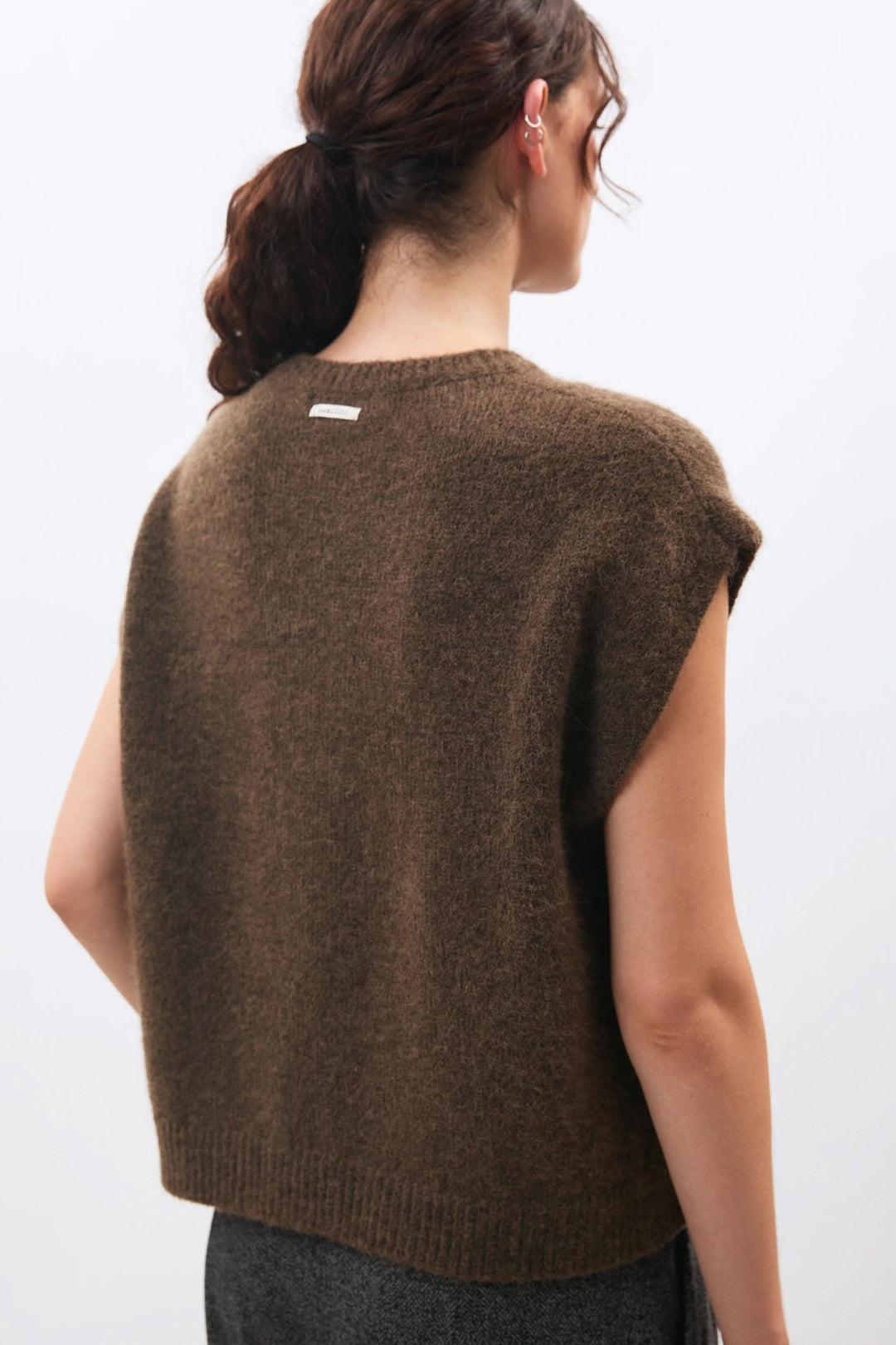 Chandail Minelo sans manches en tricot duveteux pour femme Humility