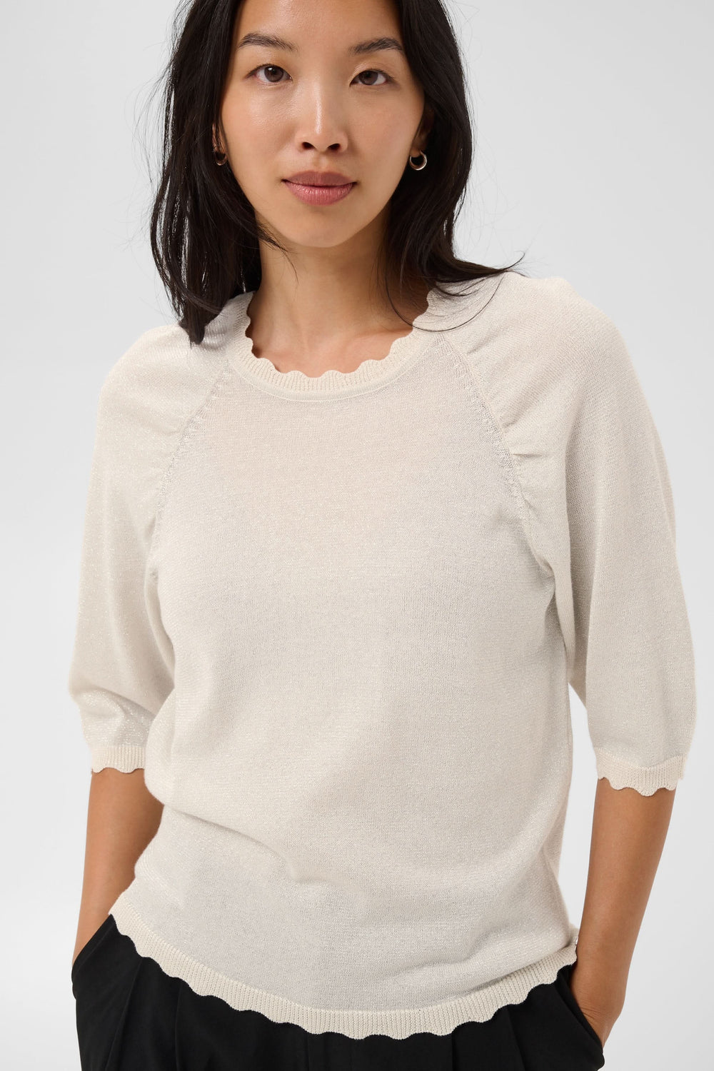 Women's Dot Sparkling Sweater, front view Part Two