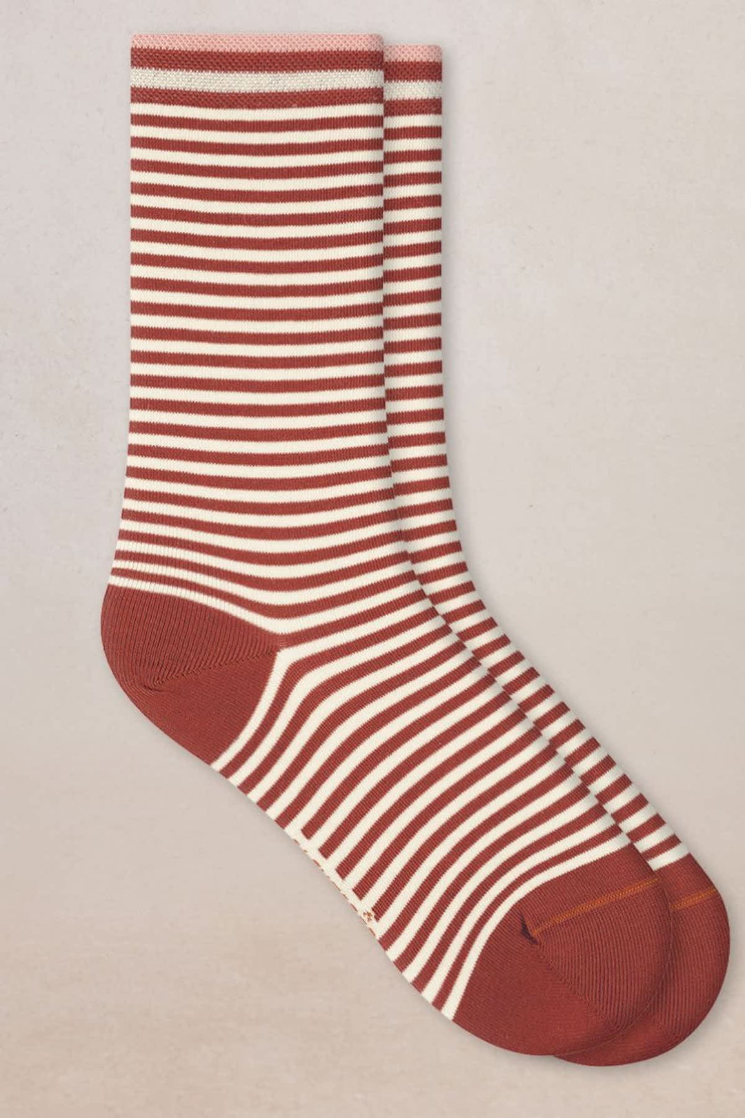 Chaussettes à rayures en coton pour femme Bleuforêt
