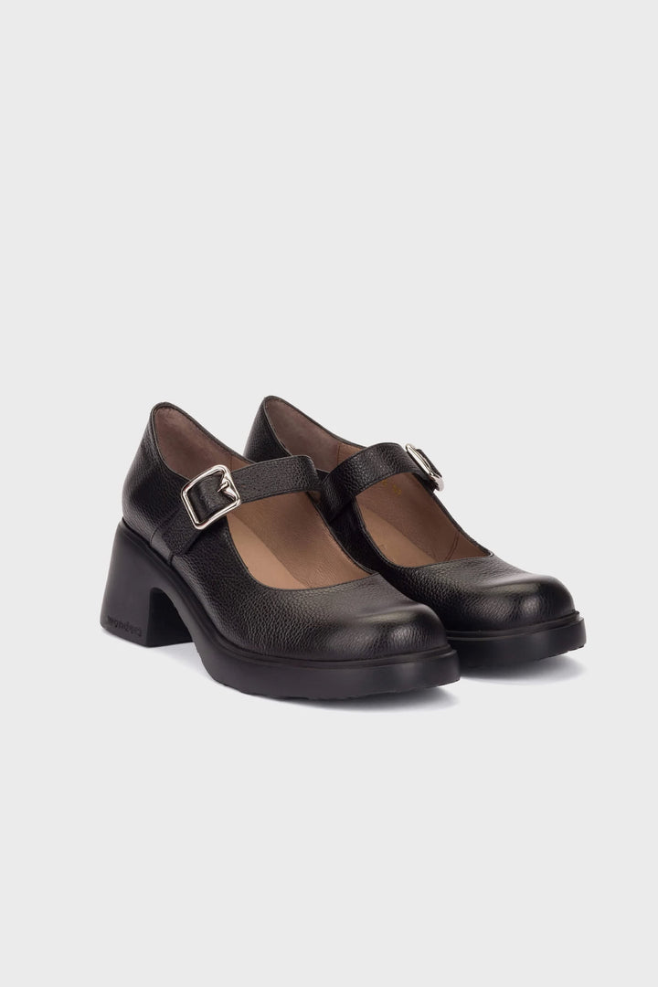 Chaussures de ville à bride et talon bloc vue de côté pour femme Wonder