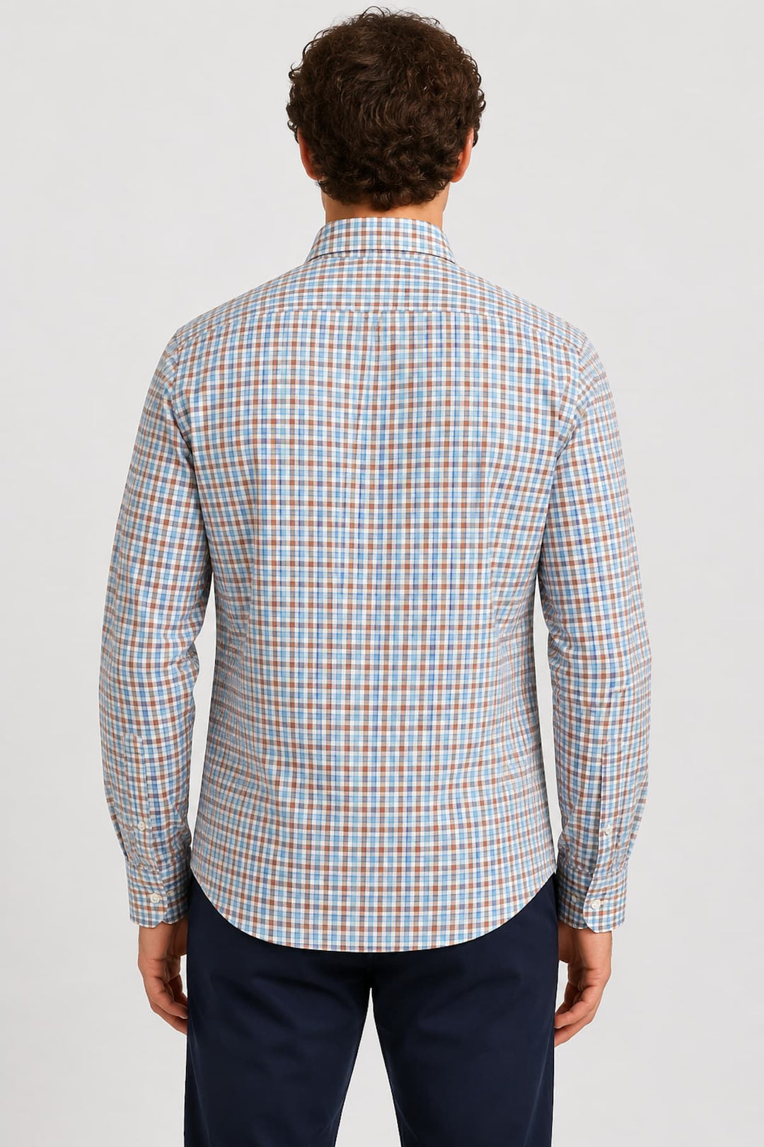 Front view of a multicolored, long-sleeved Paul and Shark men&