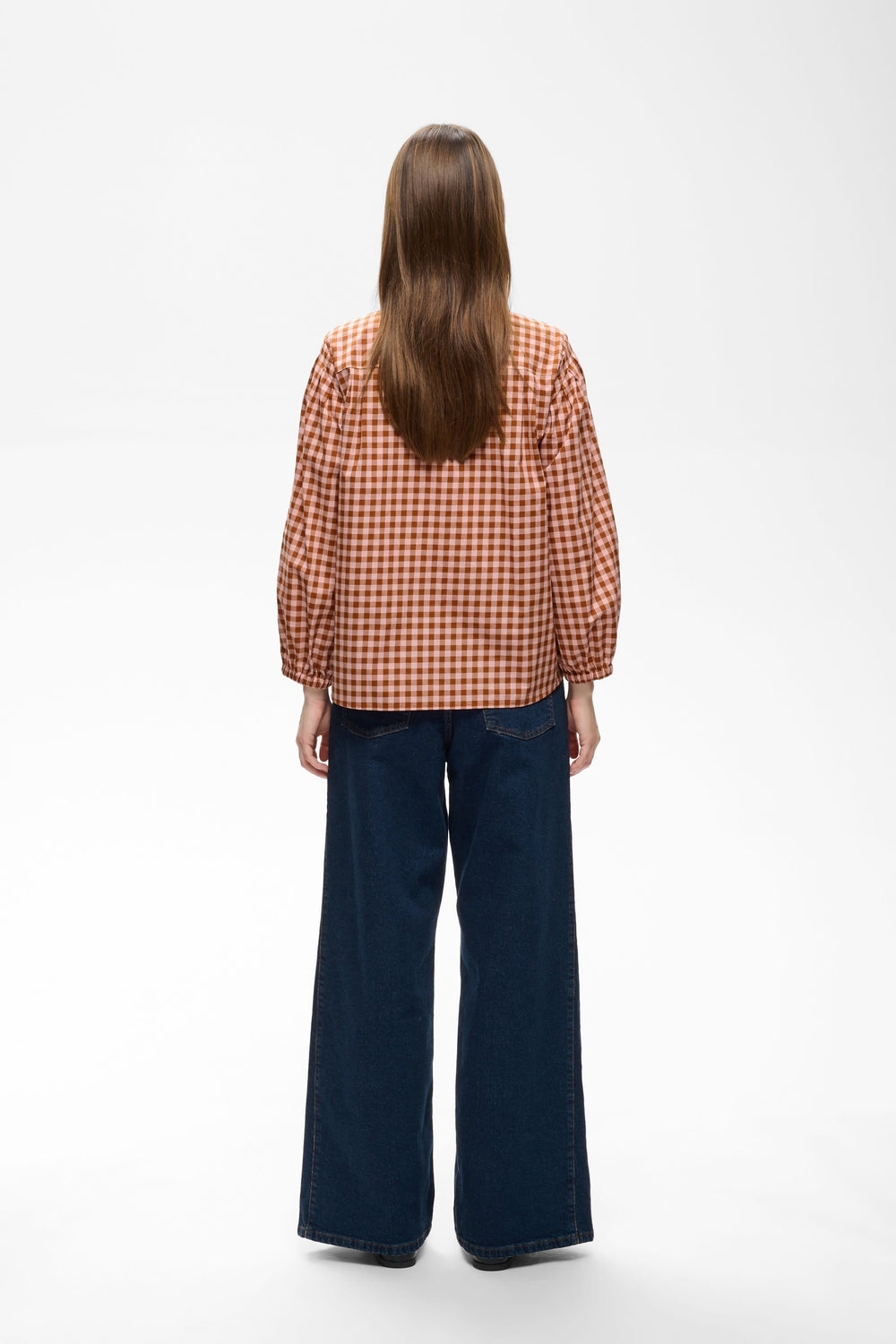 Chemise Haima à carreaux et manches volumineuses vue de face pour femme Inwear