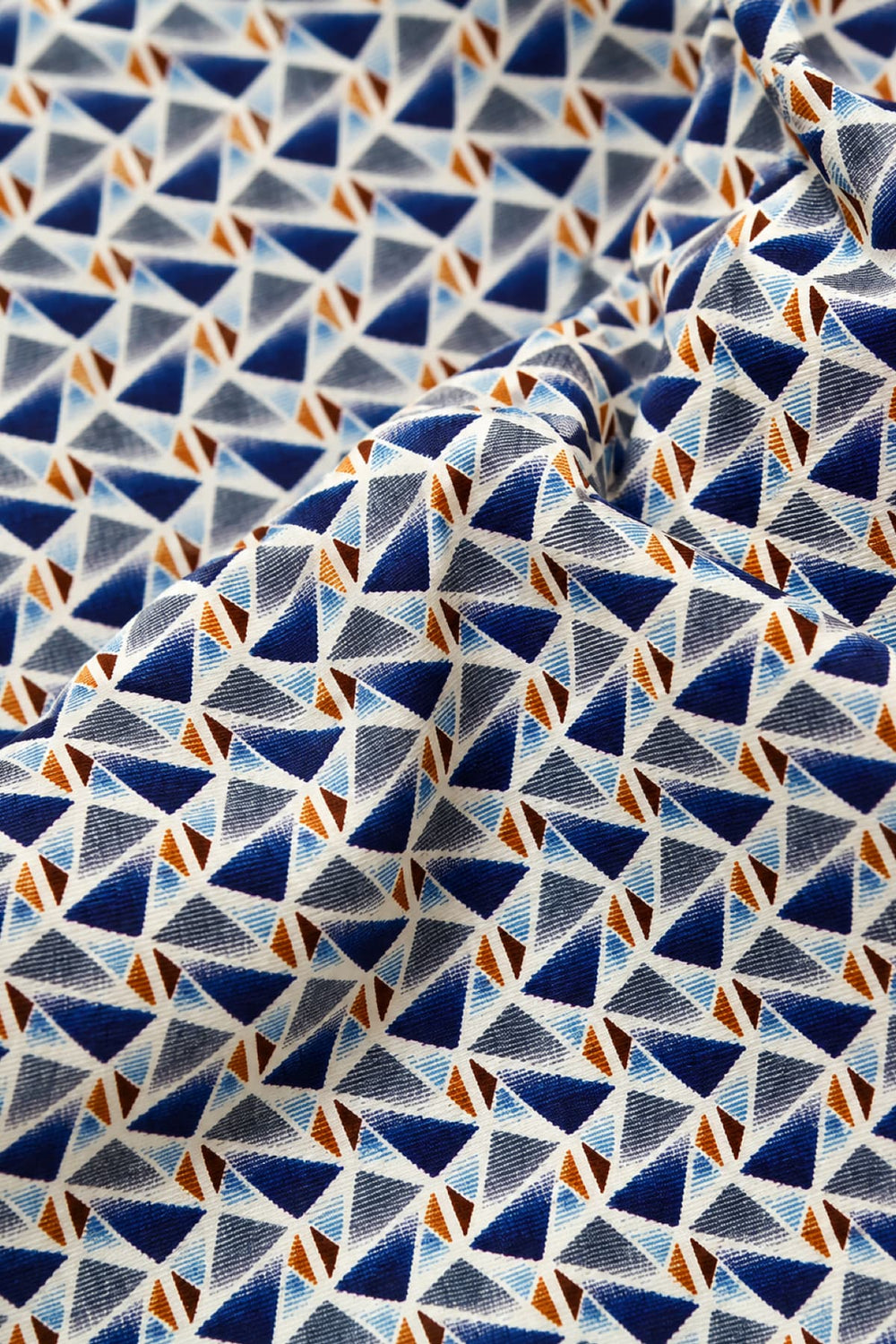 Vue avant chemise à motif géométrique Lief Horsens homme blanc - Valérie Simon