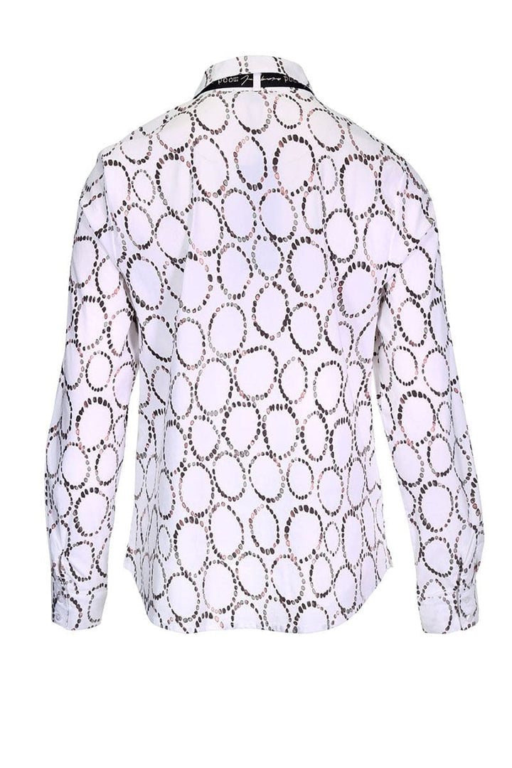 Chemise imprimée avec détail à nouer vue de face pour femme kennys