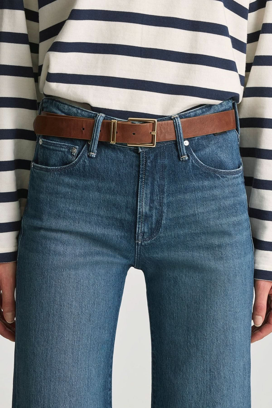 Jean Grace jambe large taille mi-haute