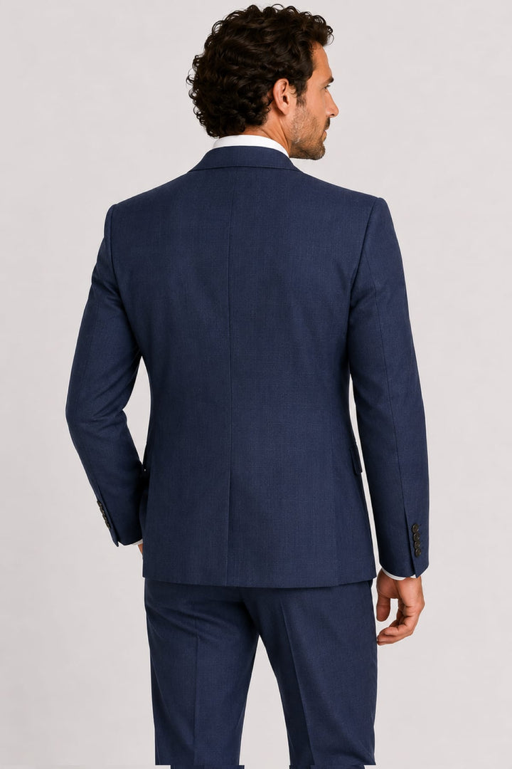 Full-front view of the subtle checkered ATELIER men&
