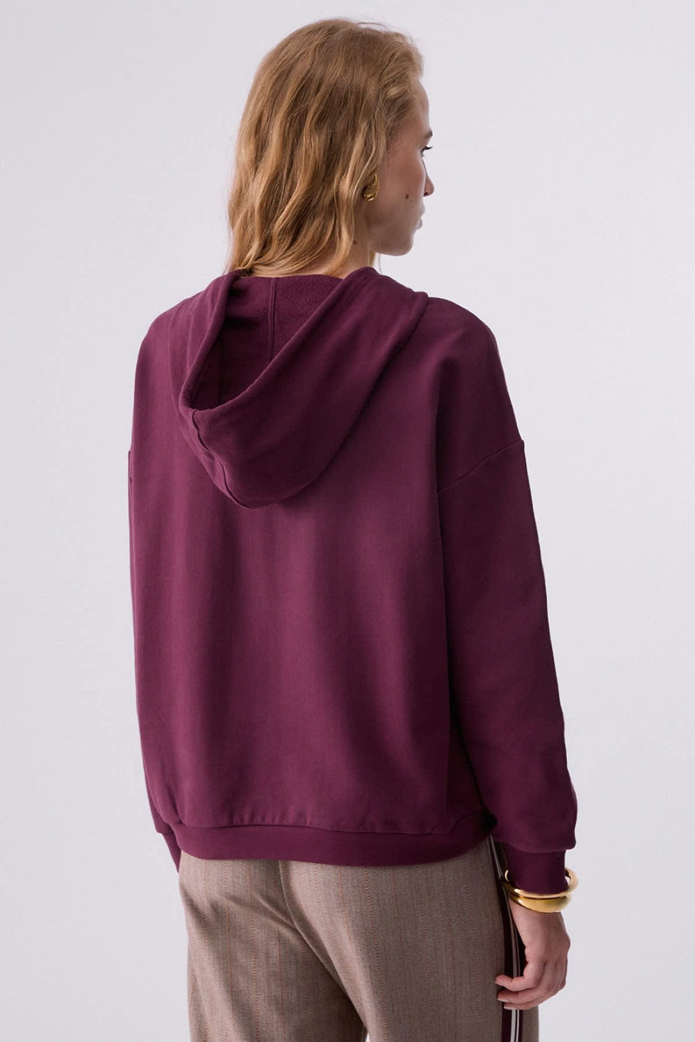 Coton ouaté à capuchon avec motif brodé pour femme liujo