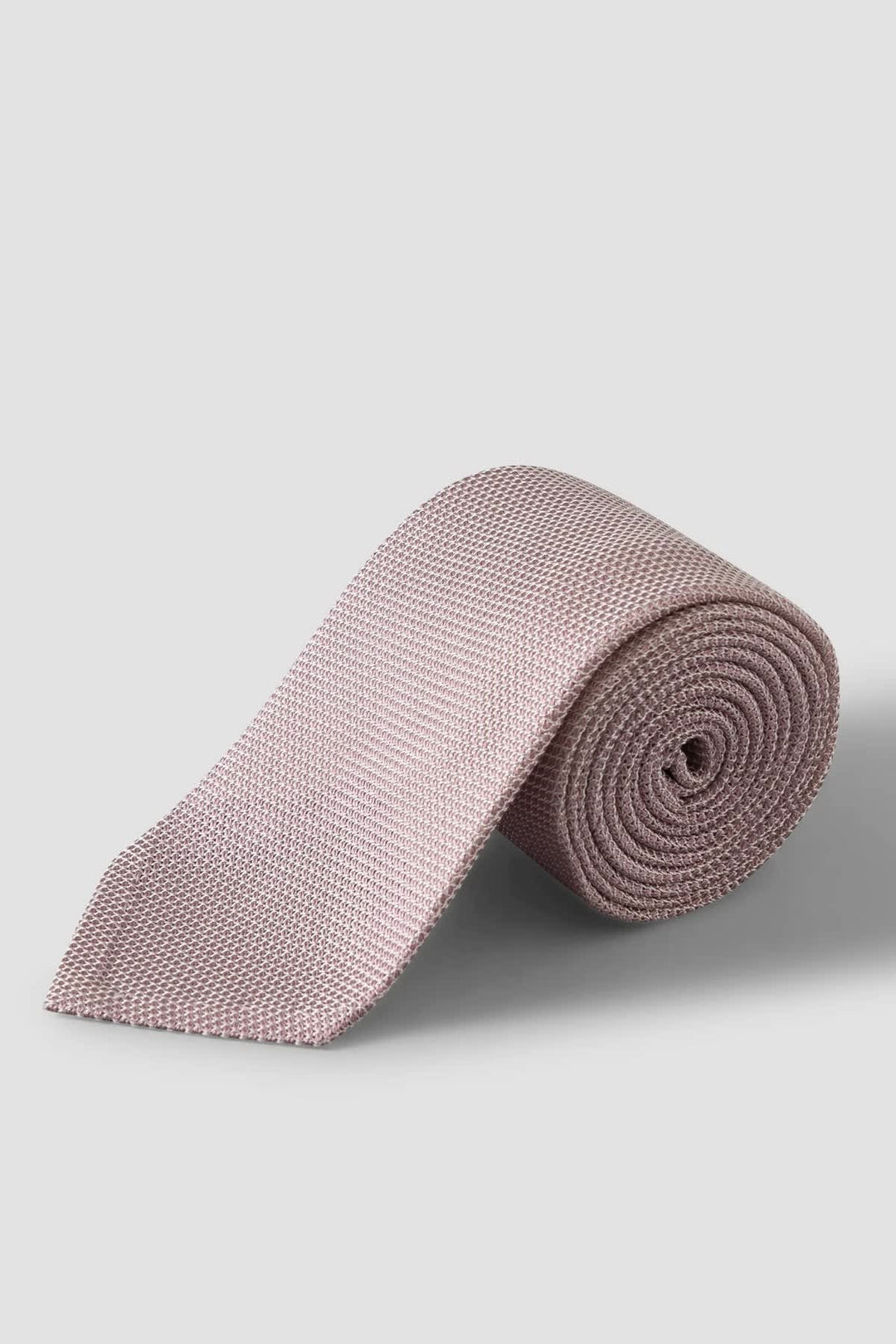 Front view of an Eton grenadine tie for men in red textured silk - Valérie Simon