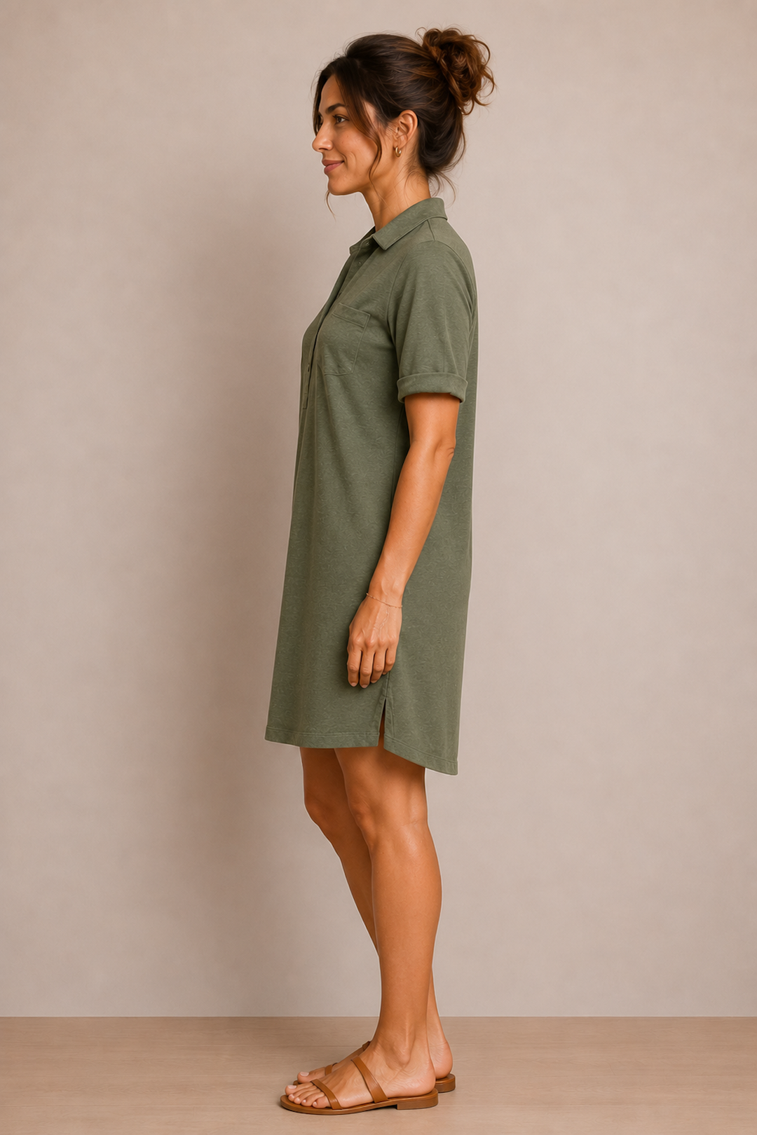 Casual shirt dress