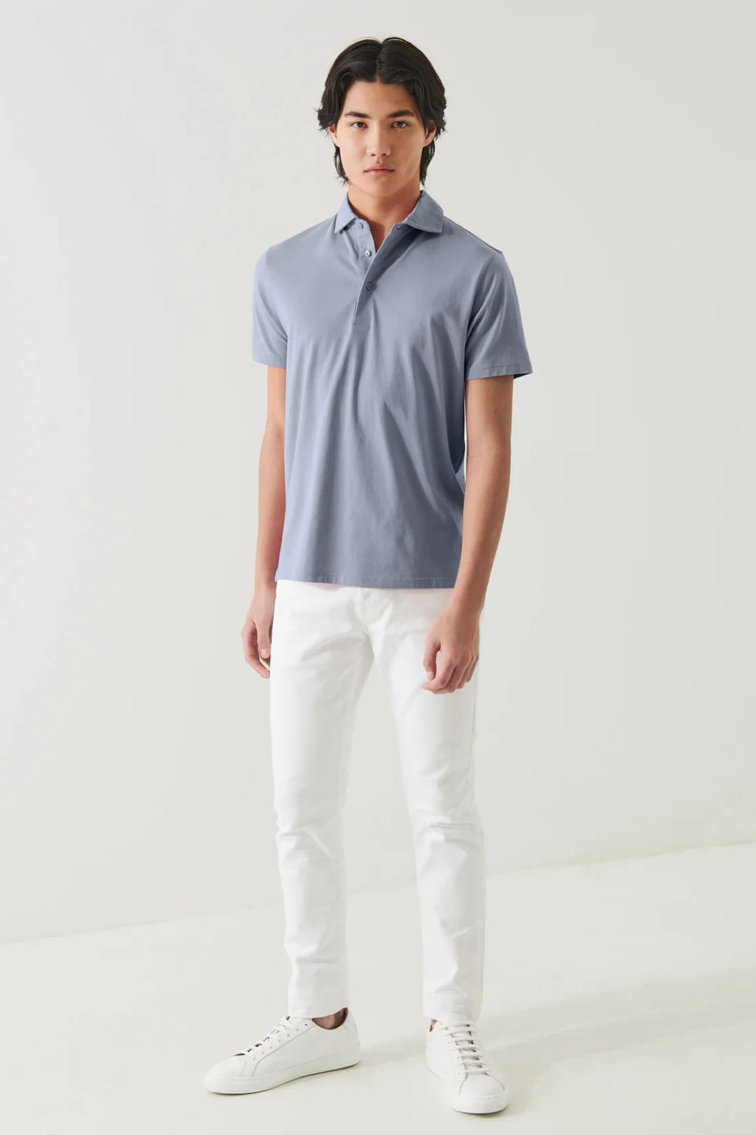 Stretch pima cotton polo shirt