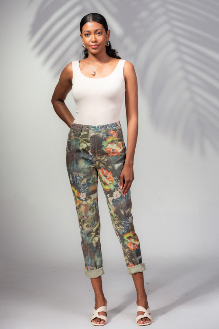 Tropical print pants