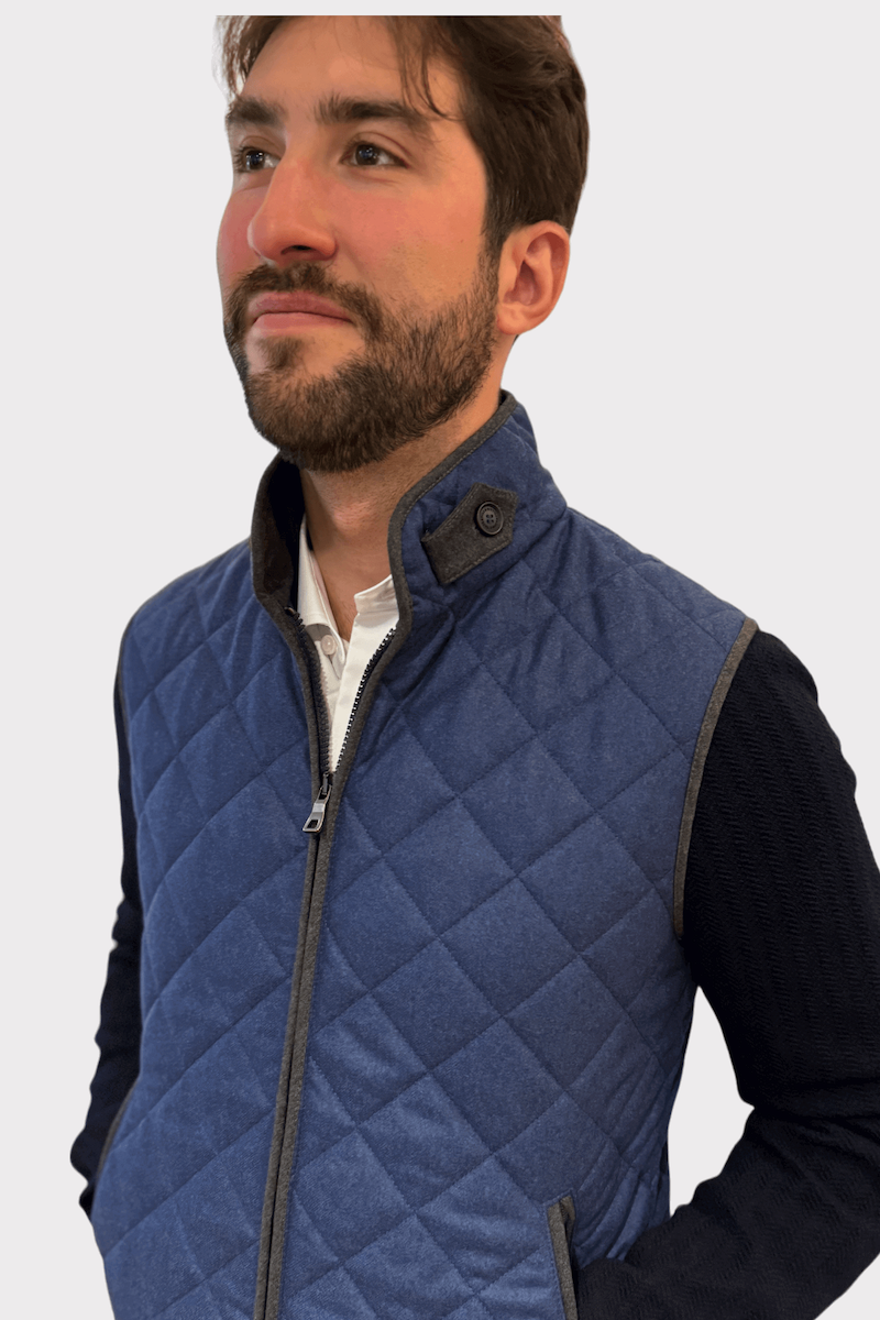 Quilted wool vest