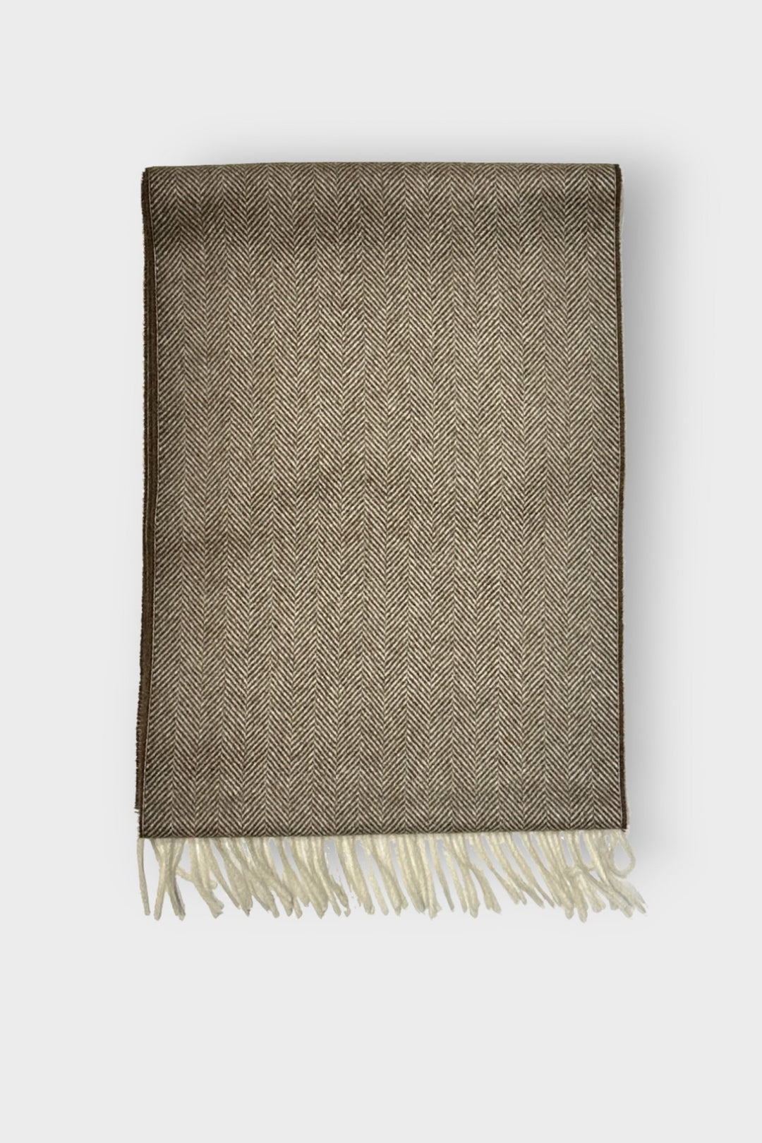 Herringbone cashmere scarf