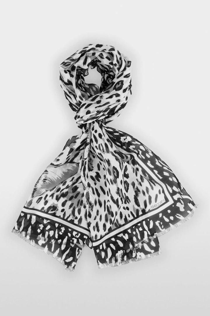 Écharpe imprimée en coton-soie pour femme Marc Cain