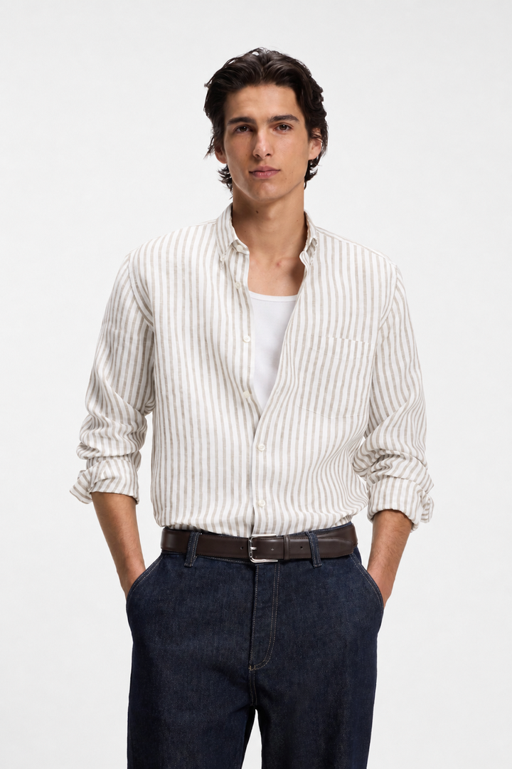 Striped linen shirt