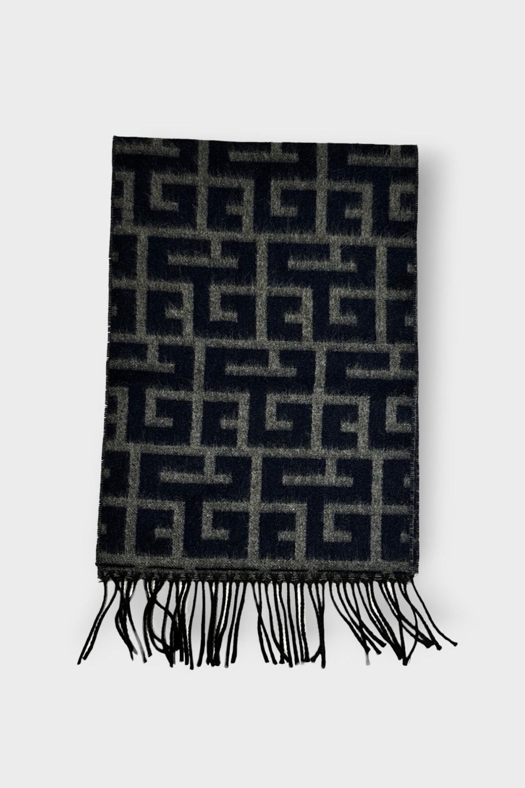 Artistic patterned cashmere scarf