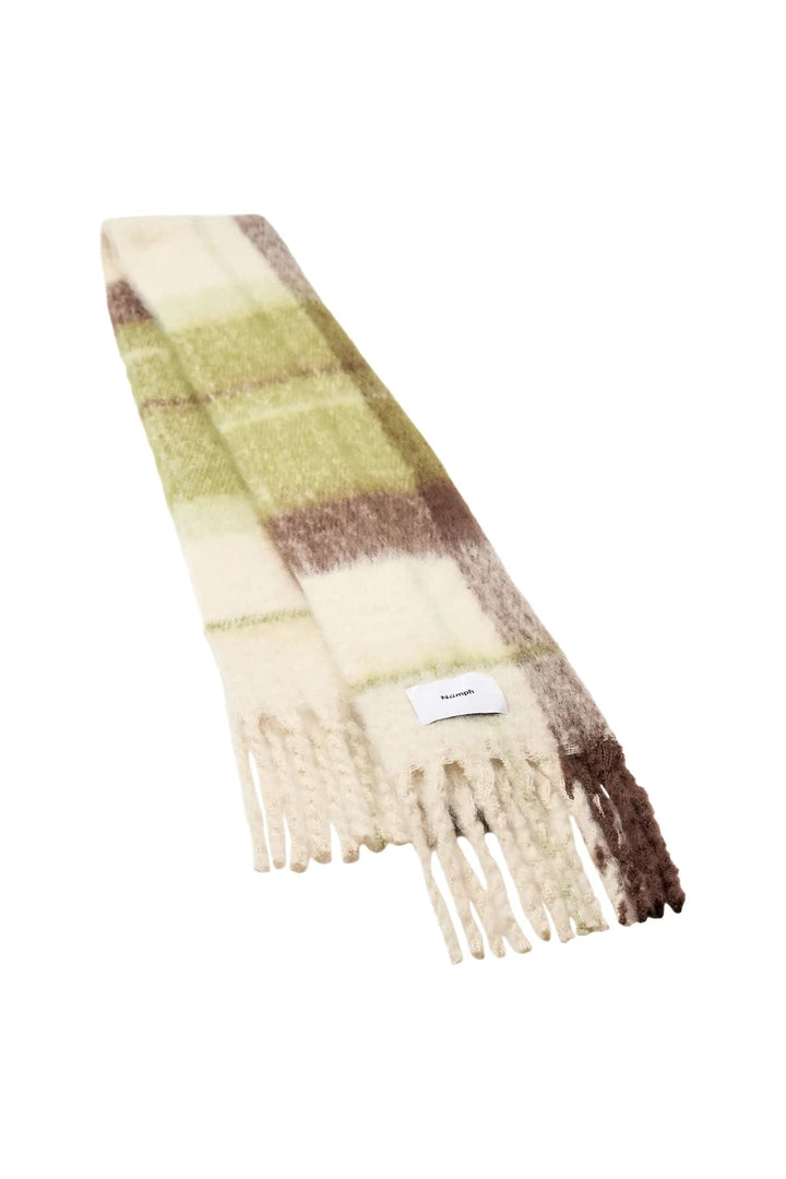 Foulard à carreaux avec franges pour femme Numph