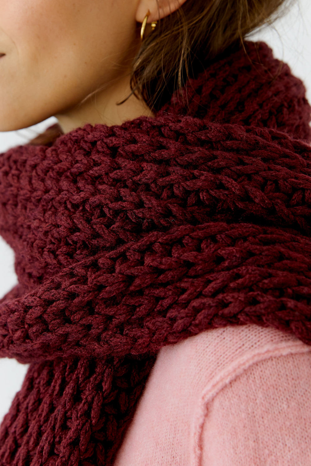 Women's chunky knit scarf Oui