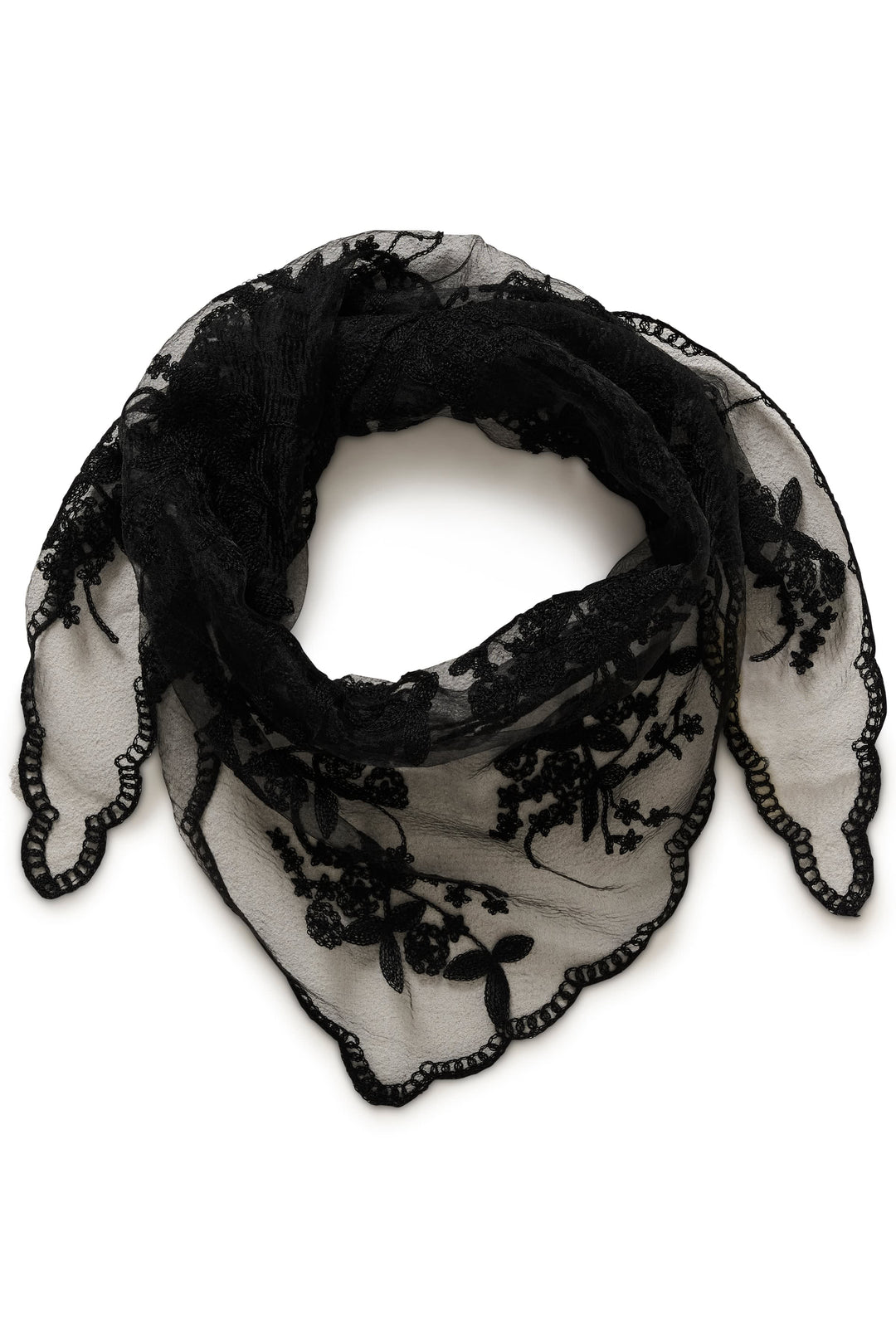 Foulard en tulle brodé Lacie pour femme Cream