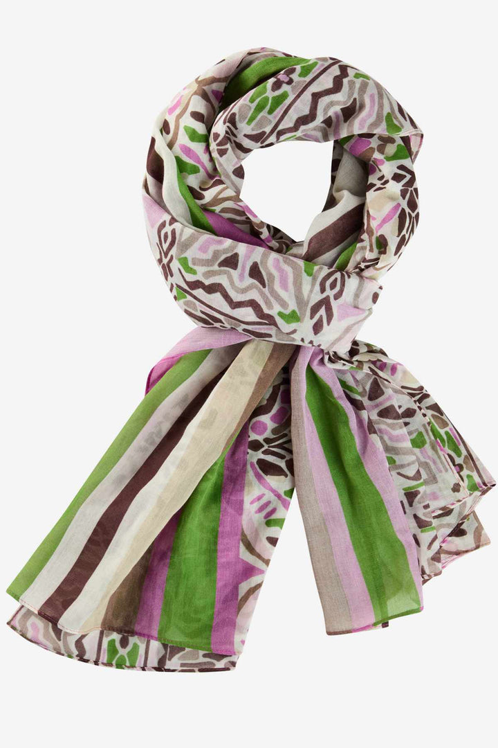 Vue détaillée foulard imprimé léger Brax femme multicolore motifs floraux - Valérie Simon