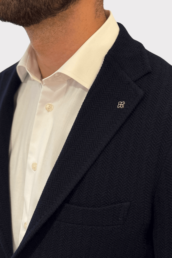 Blazer en laine texturé