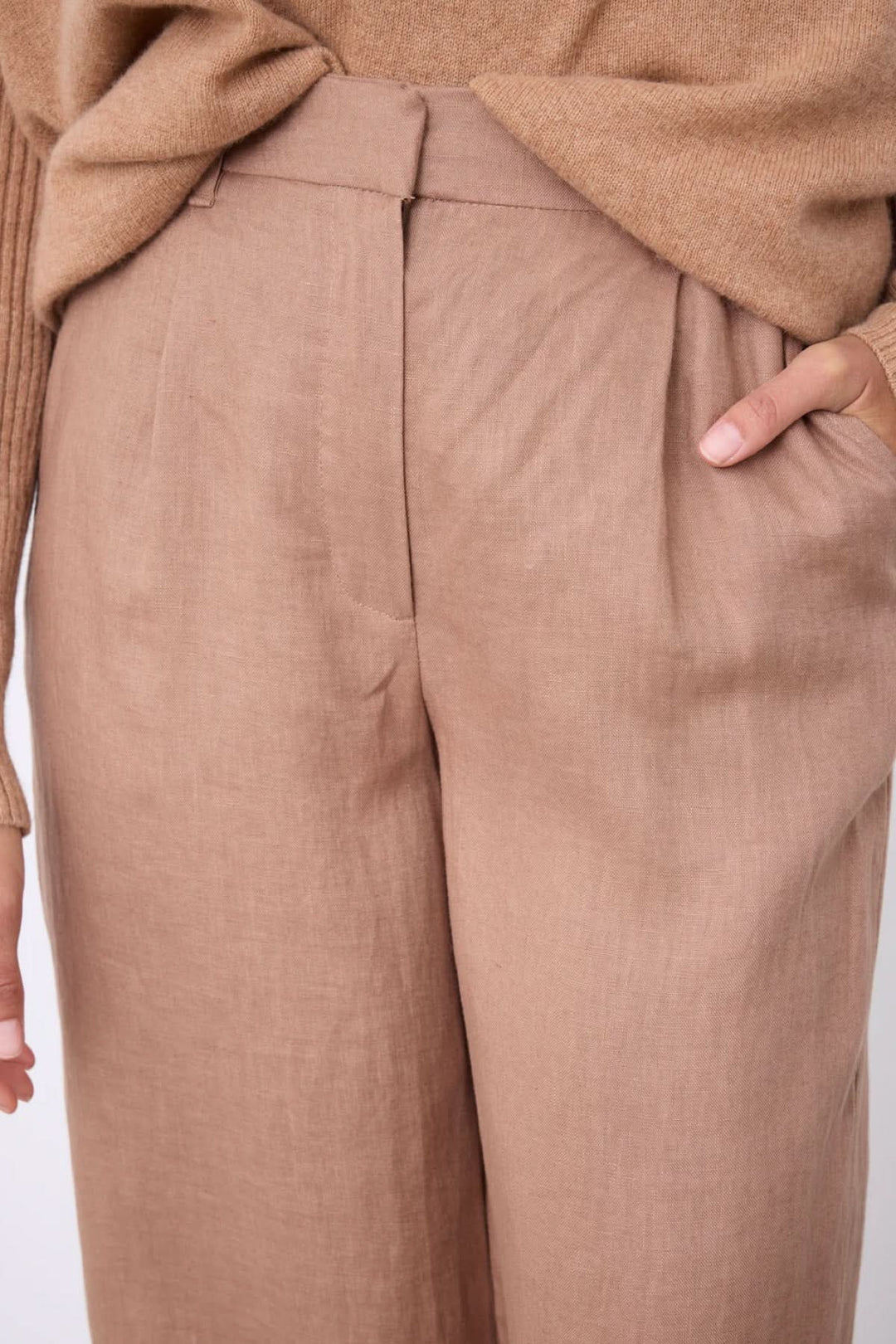 Paula Wide-Leg Flowy High-Waisted Pants Size