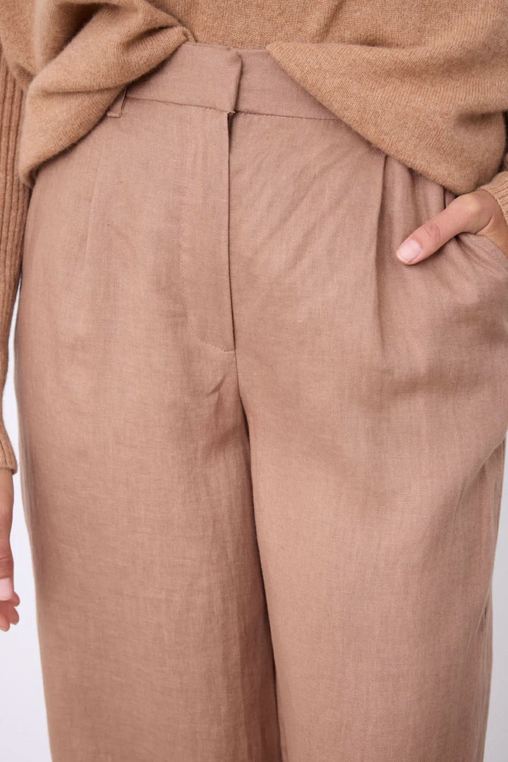 Paula Wide-Leg Flowy High-Waisted Pants Size