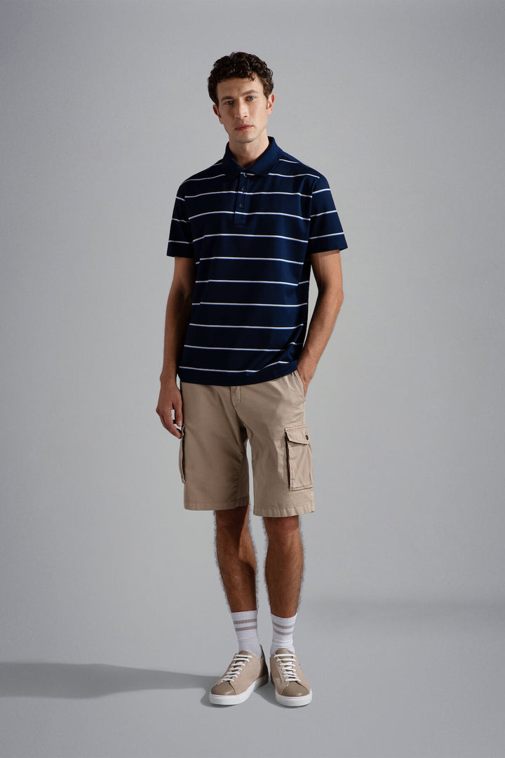 Striped polo shirt