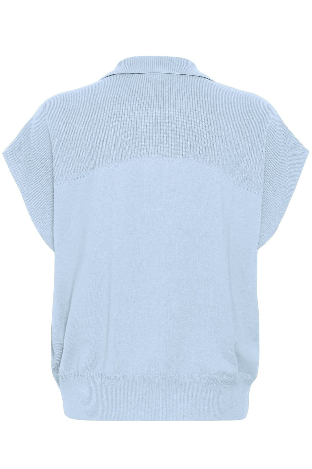 Haut en maille sans manches à col polo