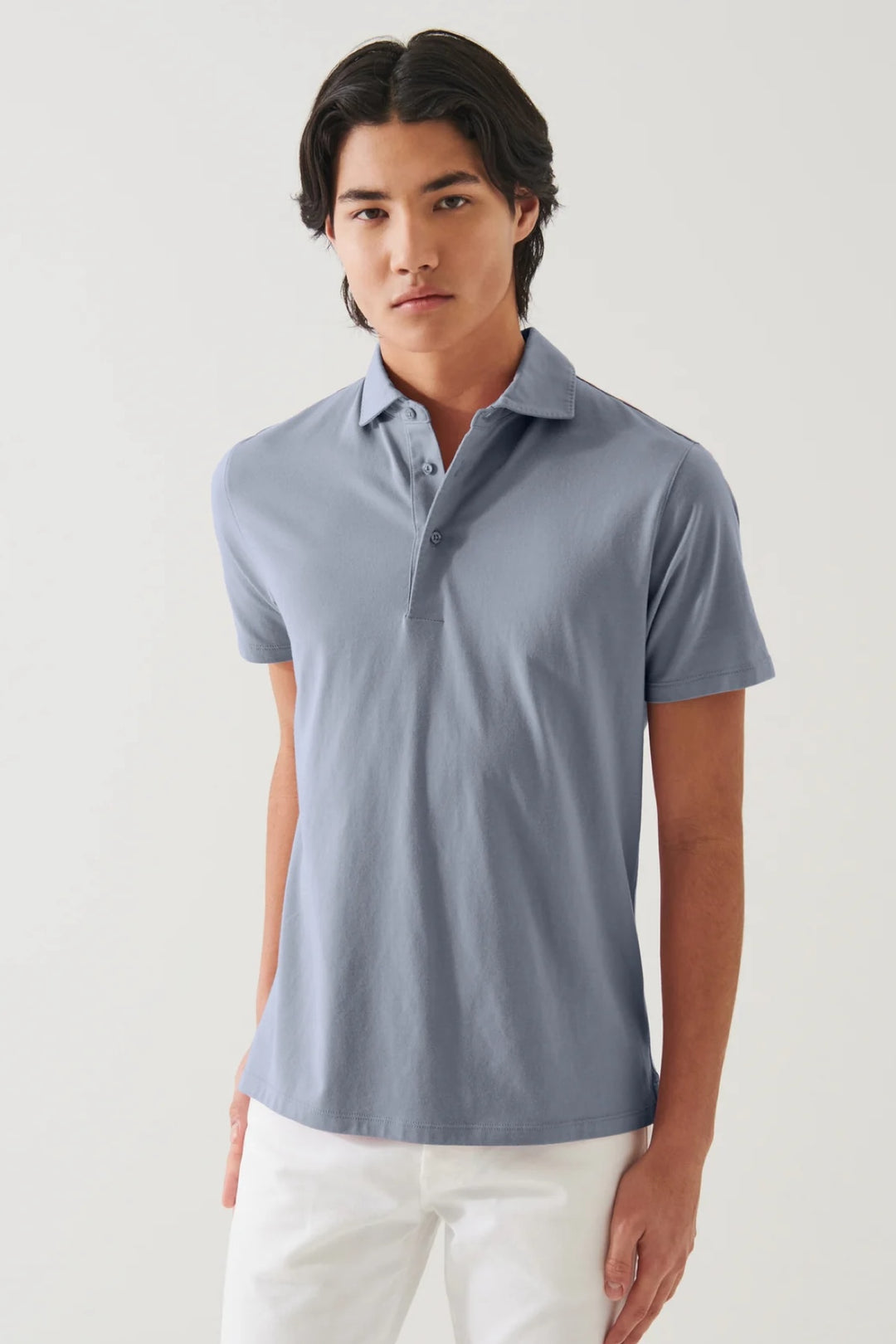 Stretch pima cotton polo shirt