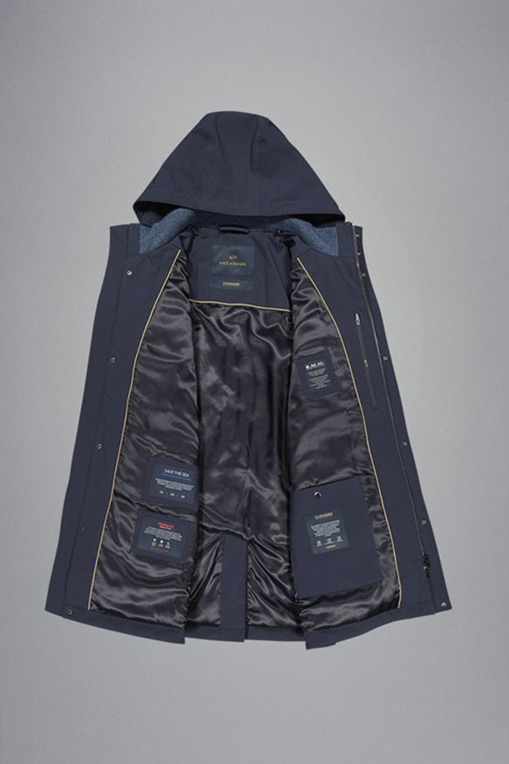 Manteau imperméable Typhoon® RE-4x4 Stretch avec capuchon amovible, intérieur technique en tissu.