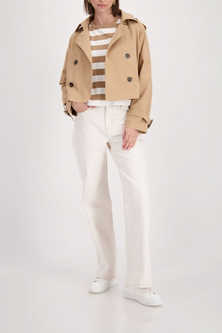 Striped T-shirt with embossed logo