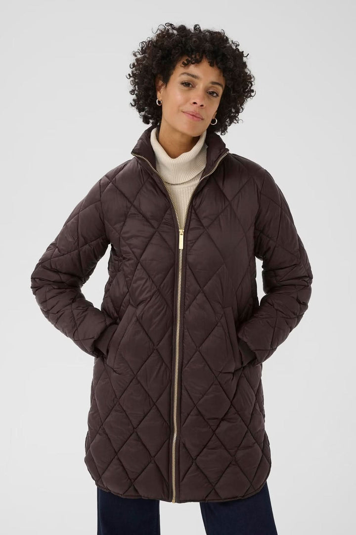 Manteau matelassé à losanges
