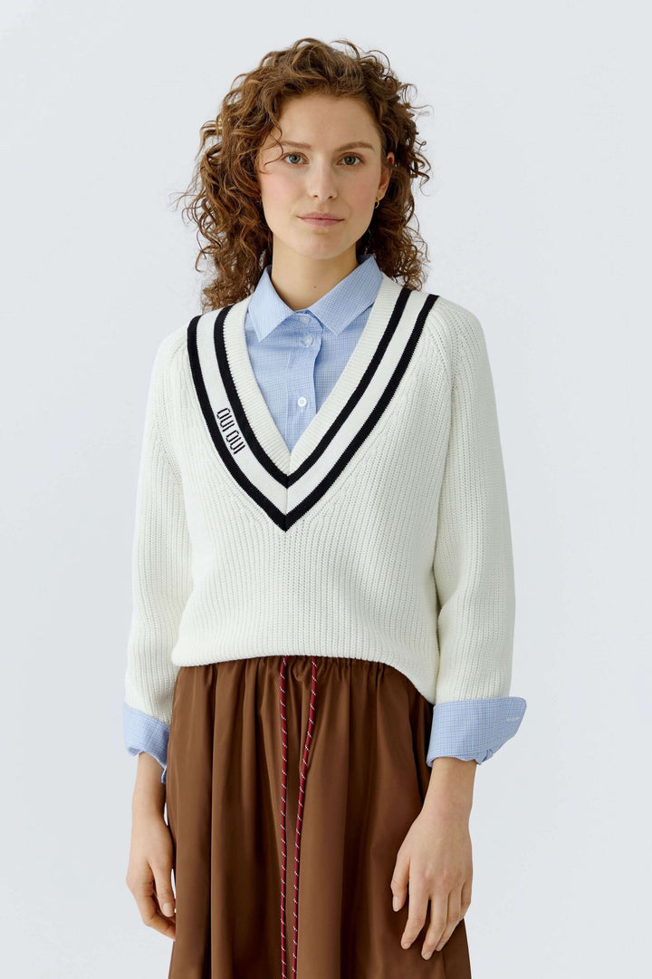 Chandail en maille encolure en V